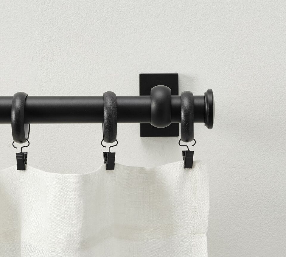 Antique Bronze Curtain Rod & Wall Bracket Pottery Barn Australia